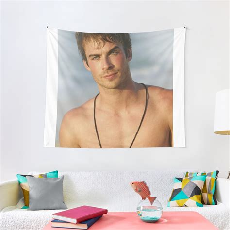 Ian Somerhalder Damon Salvatore Tapestry For Sale By Chikal Redbubble