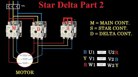 Star delta starter control circuit diagram. In Video : star delta starter - motor control with circuit ...