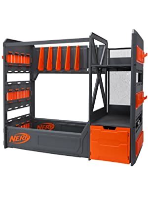 This was made from slat wall board purchased at menards. Amazon.com: NERF Elite Blaster Rack: Toys & Games