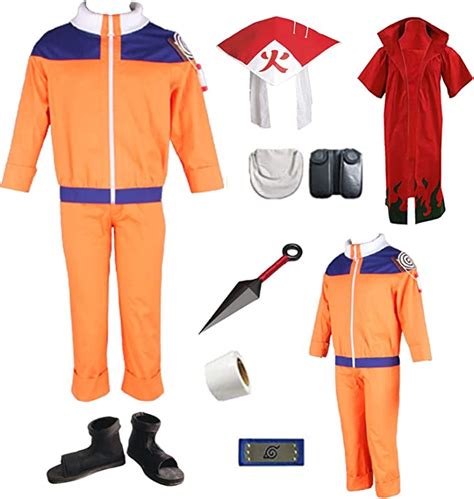 Uzumaki Naruto Cosplay Costume Anime Naruto Halloween Full Suit Amazon