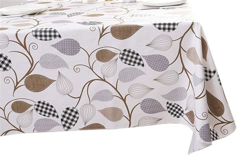 Heavy Duty Vinyl Tablecloth With Flannel Backing Waterproof Oil Proof