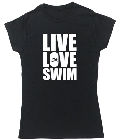 Women Tops Live Love Swim T Shirt Swimming Pool Lady Tees Ts Dropshippingt Shirts Aliexpress