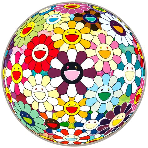 Buy, bid, and inquire on takashi murakami: Takashi Murakami Flower Ball Sexual Violet Print | Kumi Contemporary