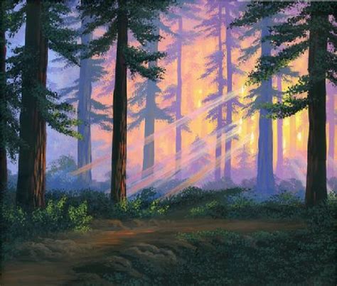 Lets Make A Painting How To Paint A Forest Sunset
