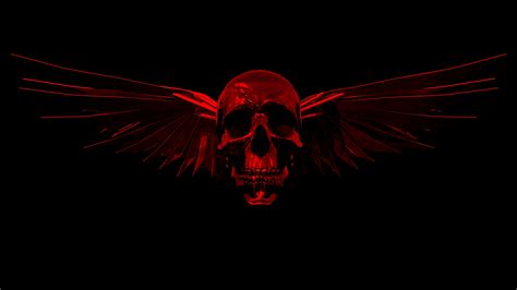 Free Download Red And Black Skull Wallpaper Viewing