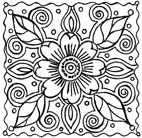 Coloring Pages For Adults Abstract Flowers Coloring Home
