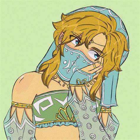 Legend Of Zelda Breath Of The Wild Art Gerudo Vai Disguise Link