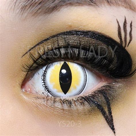 Anime Cosplay Sexy Yellow Cat Eye Contacts Fresh Lady