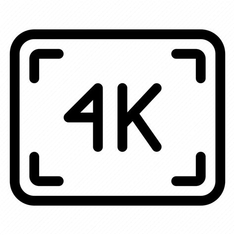 4k Video Quality Resolution Icon Download On Iconfinder