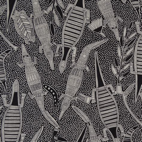 lizard-fabric-aboriginal-fabric-reptile-fabric-tribal-art-fabric-by-the