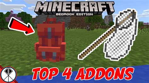 Top 4 Minecraft Addons For Survival Mcpebedrockxbox Youtube