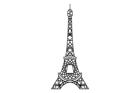 Eiffel Tower (mandala Style) SVG Cut file by Creative Fabrica Crafts