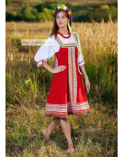 Russian Fancy Dress Tatyana Folk Clothing Russian Clothing Red Dress Women Russian