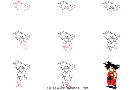 How To Draw Son Gohan Step By Step Cute Easy Drawings
