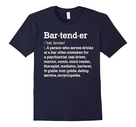 Funny Bartender Definition Tshirt T For Bartenders Td Theteejob