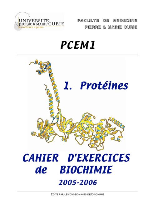 Cours De Biochimie En Ligne Gratuit - biochimie 1 Proteines - Fichier PDF
