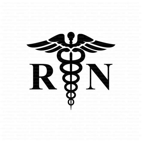 Medical Symbol Caduceus Svg Registered Nurse Svg Rn Nursing Etsy In