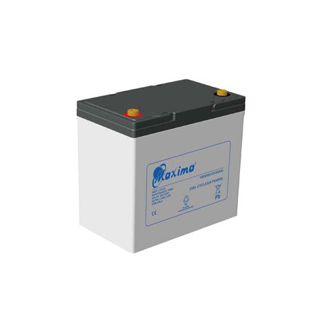 Agm Battery 12v 55ah Maxima Solar Superior Performance Battery