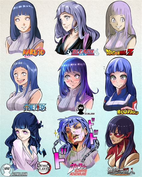 Hinata In Different Manga Styles Naruto Rtwobestfriendsplay