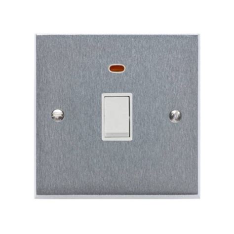 1 Gang 20a Double Pole Switch With Neon Victorian Satin Chrome