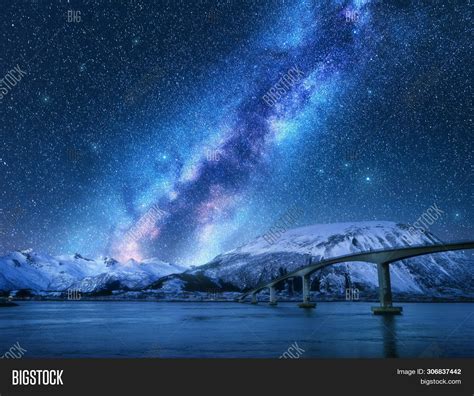 Bridge Starry Sky Image And Photo Free Trial Bigstock