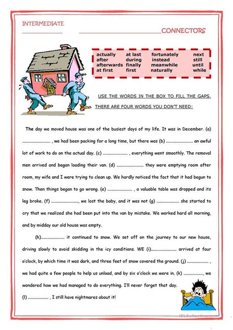 Conecctors Worksheet Free ESL Printable Worksheets Made By Teachers Linking Words Teach