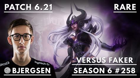 258 Bjergsen VERSUS Faker Syndra Vs Ryze Mid October 27th 2016