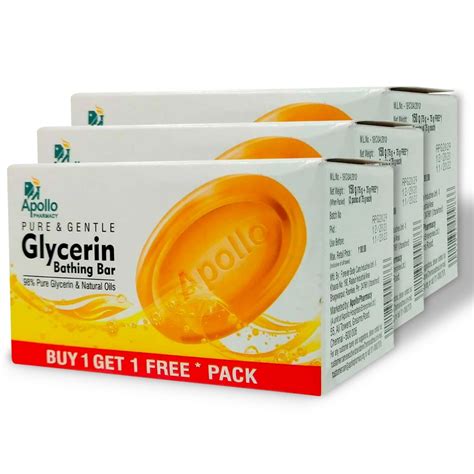 Apollo Pharmacy Glycerin Bathing Bar 75 Gm Buy 3 Get 3 Free Price