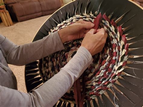 How To Weave A Round Rug Easy No Build Loom Diy On