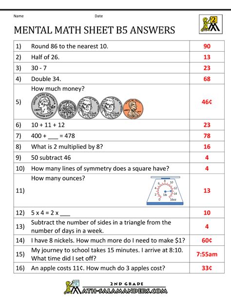 Maybe you would like to learn more about one of these? Mental Math 2nd Grade