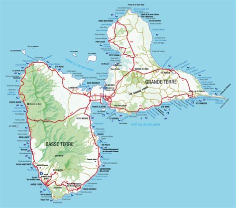 Carte Routiere Guadeloupe Imvt