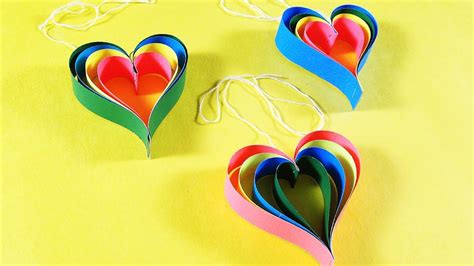 How To Make Paper Heart For Decorate Wall Diy Paper Heart Decoration