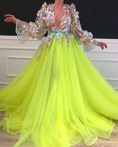 Affordable prices + free shipping on dresses, tops, shoes & accessories. Yellow Neon Tulle Floral Dress | Pageant dresses for women ...