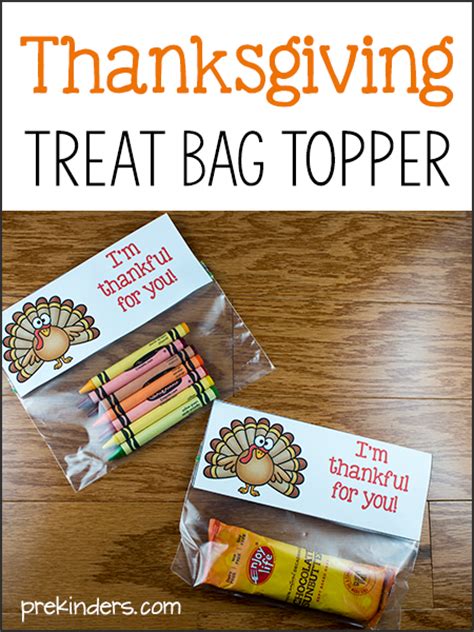 thanksgiving treat bag topper prekinders