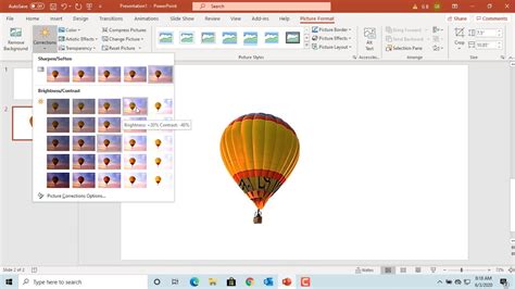 How To Format Pictures In Power Point Office 365 Youtube