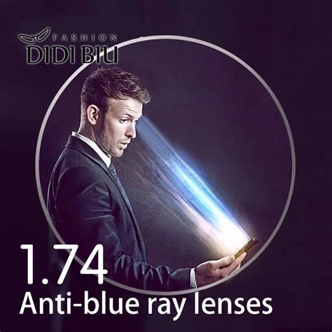 anti blue ray 1 74 aspheric eye glasses lens myopia prescription lenses