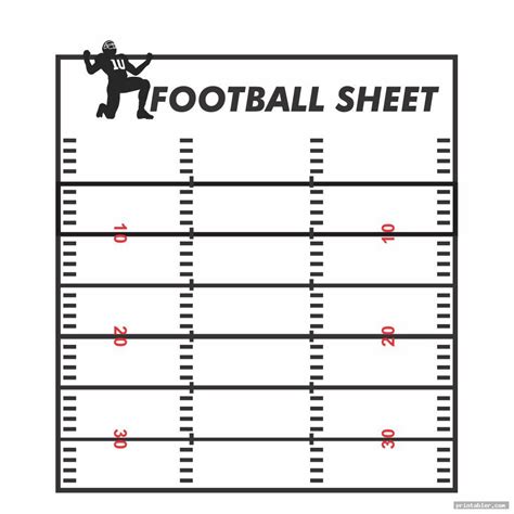 Printable Blank Football Play Sheets