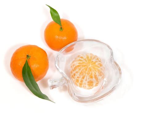 Citrus Fruits Tangerines Mandarin Slices Peeled Mandarin Stock Image