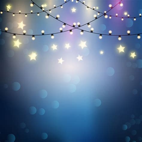 Die besinnliche weihnachtszeit kann wunderbar genutzt werden, um den kindern das thema weihnachten sowie dessen bedeutung und hintergründe näher zu bringen. Weihnachten hintergrund mit hängenden lichterketten | Kostenlose Vektor