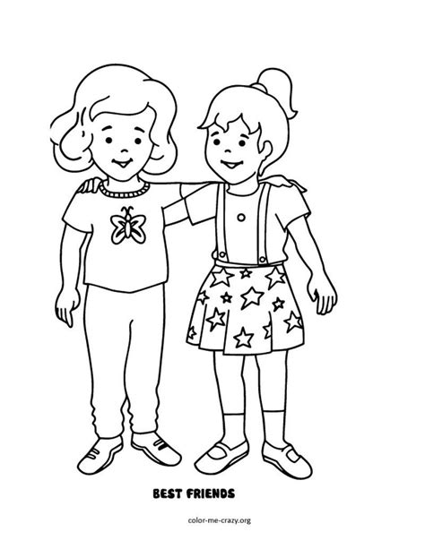 Anime Best Friends Coloring Pages