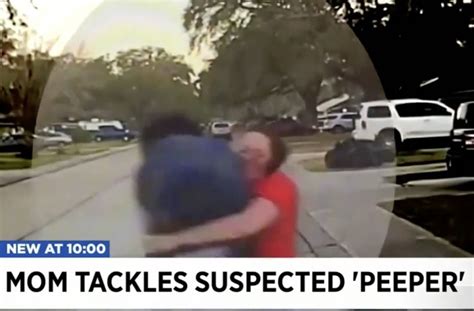 Video Mom Phyllis Pena Tackles Peeping Tom Zane Hawkins Texans