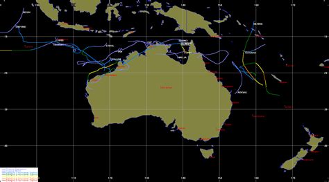 July 1981 To June 1982 Tropical Cyclones In The Australian Region