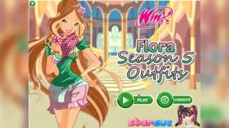 Winx Flora Season 5 Outfits Flora Dress Up Make Up Game For Girls