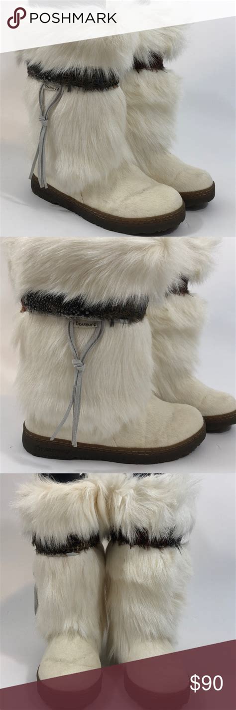 Bearpaw Kola White Goat Calf Skin Winter Boots 11 These Are A Very