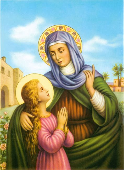 Saint Anne With The Blessed Virgin Mary Catholic Art Print Etsy Hong Kong
