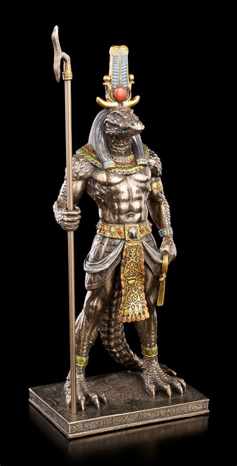 Statue Of The God Sobek Sobek The Prominent Ancient Egyptian Crocodile Altar Statue Made In