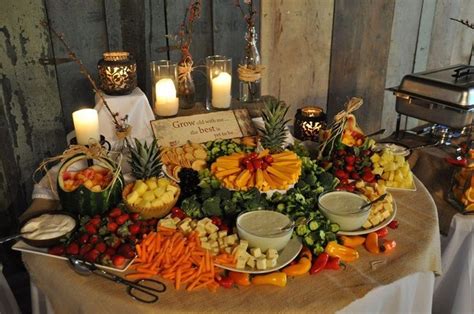 Reception Buffet Table Displays