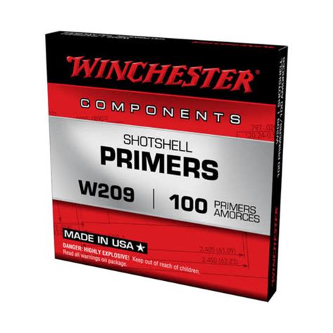 Winchester W209 Shotgunprimers Outdoor Essentials