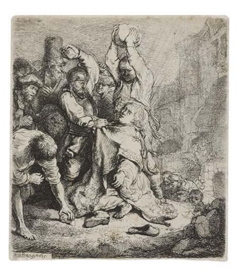 Rembrandt Van Rijn The Stoning Of St Stephen 1635 Mutualart
