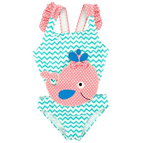 Kavkas Kids Swimsuit Summer Swimming Costume Embroidery Animal Whale